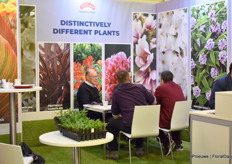 Anthony Tesselaar of Tesselaar talking with visitors.